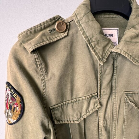 Zadig & Voltaire Kayak Green Utility Military Jacket - Picture 1 of 10
